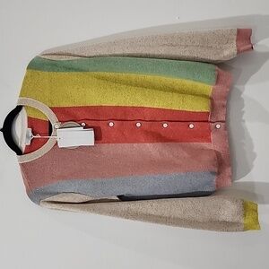 Stella McCartney Striped Lurex Knit Cardigan